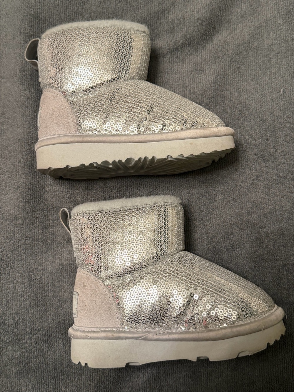 UGG Kids Sequin Short Boots - Silver